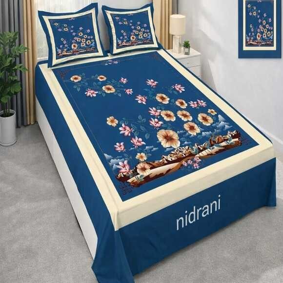 Nidrani Premium Floral Printed Bedsheet Set