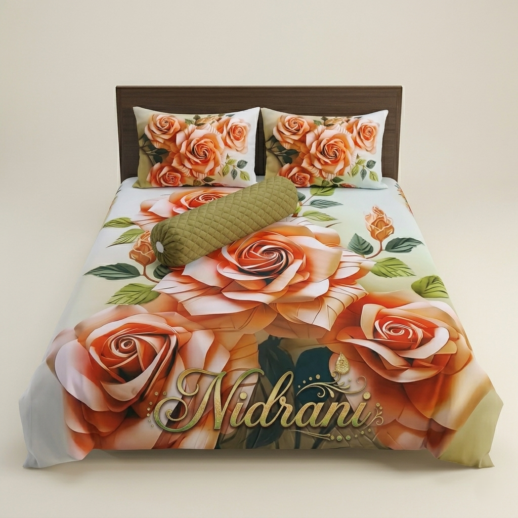 Nidrani Royal Florence | Luxury Digital Panel Bedsheet