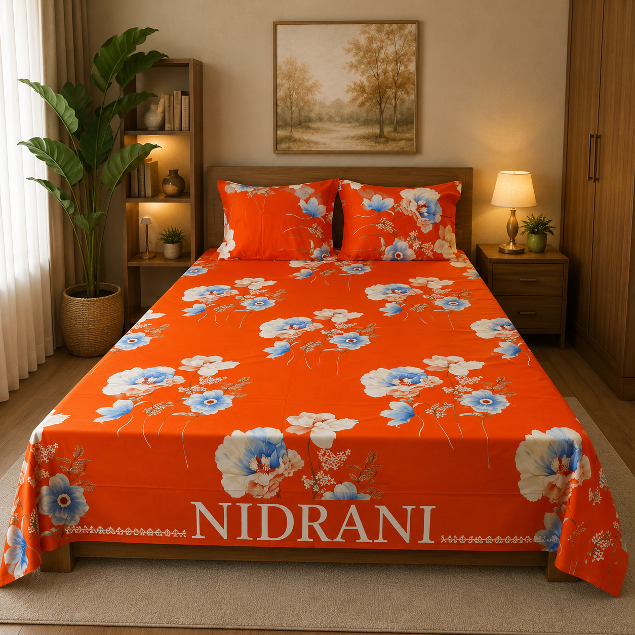 Nidrani Royal Petals Harmony Bedsheet Set